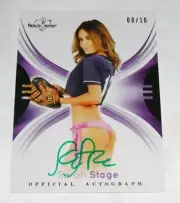 2015 Benchwarmer SARAH STAGE Signature #88 Green Foil Autograph/10 CSI - PLAYBOY
