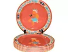 Set 6 Kokkopelli Melamine Dinner Plates