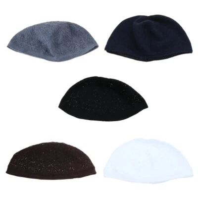 Breathable Kufi Caps Knitting Mesh Round Hat Men’s Arabia Indian Hat Turban Hat