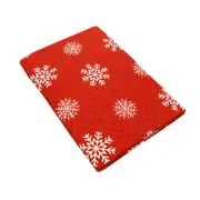 Snowflake Red Polyester Table Cloth Rectangular 152 x 213cm