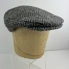 XLG-Hanna Hats Men's Donegal Wool Tweed JP Irish Flat Newsboy Cap