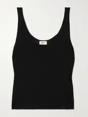 [SAINT LAURENT] SAINT LAURENT - Metallic Knitted Tank - Black - XS XS Black