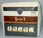 Mattress Guard 5-in-1 King Mattress Protector Bed Bugs Waterproof Dust Mites #