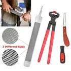 AU 4Pcs Horse Farrier Hoof Nipper Trim Shoeing File Rasp Handle Hoof Cutter Tool
