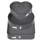 Springform Pan Set of 3 Nonstick Cheese Cake Pan, Removable Bottom Leakproof Cak