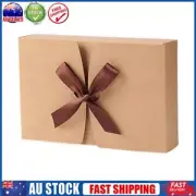 Cardboard Gift Boxes 10 Packs, Foldable Presents Package Wrap Box with Ribbons