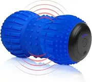 ZeenKind Textured Vibrating Peanut Massage Ball for Better Deep Tissue Trigger Point Therapy, Myofascial Release, & Muscle Recovery | Neck & Back Peanut Ball Roller- Double Lacrosse Ball Massager