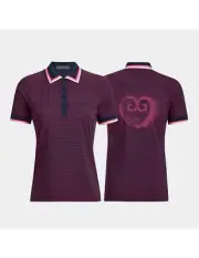 G/FORE Womens Glitch Heart Gs Silky Tech Nylon Golf Polo SZ. XL NWT$120
