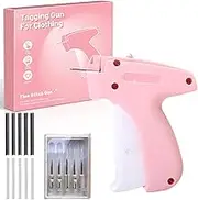 Stitch Gun for Clothes,Handheld Stitch Gun Quick Clothing Fixer,Mini Sewing Kit Micro Tagging Gun,Includes 5 Needle, 1000 Black Fasteners & 1000 White Fasteners