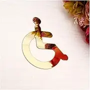 Gents/Ladies Toilet RestroomWC Door Sign, Acrylic Wheelchair Disabled Toilet Mirrored Door Sign 3D Mirror Surface Wall Sticker,for Public Toilet