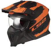 OF606 Drifter Mud Matt Black Orange-06 Multi Helmet