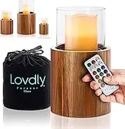 Cremation Urn for Human Ashes | Keepsake Urns for Cremation Ashes | Decorative Urn Made from Premium Wooden Base with Glass Top & Flameless LED… (Wood, Medium Acacia)