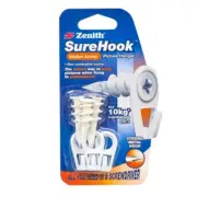 Zenith SureHook Plasterboard Insert Screw Picture Hanger 10Kg 3Pcs WSH1010