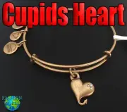 Alex and Ani CUPID'S HEART Charm Bangle Rafaelian Gold New W/ Tag, Card& Box