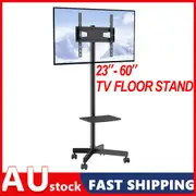 23"-60" TV Floor Stand Bracket Mount Monitor Shelf Mobile Trolley with Wheels