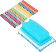 Veemoon Blackboard Eraser with Dust Water Soluble Chalks Chalkboard Cleaner for Teachers for Classroom and Outdoor Activities Color