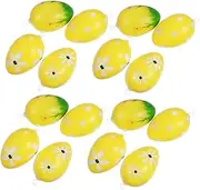 ERINGOGO 20pcs Easter Eggs Polystyrene Eggs Egg Cup Twist Bubble Wand Filler Egg Party Figurine Large Polystyrene Balls Imitation Eggs Fake Eggs Basket Yellow Plastic Material