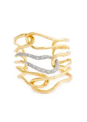 Alexis Bittar Solanales Large 14kt Gold-plated Cuff ONE SIZE