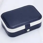 Plain Jewelry Box Navy Blue - One Size