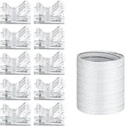 Suesacy RGB Extension Cable Wire Cord 10 mm LED Light Strip Connectors White for LED RGB Strip Light