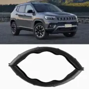 15" Car Steering Wheel Cover Black+Carbon Fiber For Jeep Compass Grand Cherokee (for: Kia)