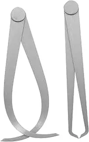 1 Pair Calipers Precise Caliper Gauge Flatness Measurement Tool Measurement Movement Gauge Inside Micrometer Woodworking Measuring Tools Car Brake Pad Thickness Gauge White Steel