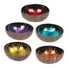 Coconut Bowl Round Handcrafted Container for Candy Entryway Table Dry Snacks