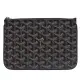 【GOYARD 高雅德】經典Senat Pouch PM塗層帆布LOGO牛皮飾邊萬用拉鍊拉鍊手拿包(黑SENAT2PMLY01CL01P-BLK)