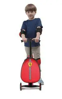 在飛比找旋轉拍賣優惠-【Ferrari 法拉利】法拉利 兒童 旅行箱滑板車