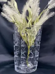 Crystal Glass Vase 12 " Centerpiece Flower Clear Bohemia Czech Crystal Bud Vase