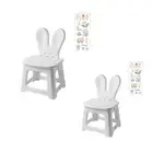 Foldable Step Stool Children Chair Bunny Ears Shape Nonslip Furniture Portable