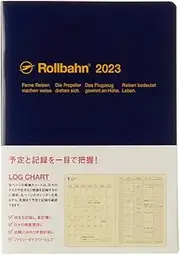 Delfonics - 2023 Rollbahn Note Diary - Log Chart - A5 - Dark Blue