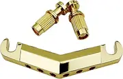 [guyker] Guitar Stop Bar Tailpiece with Anchors and Studs Replacement Part Compatible with Les Paul LP SG Style 6 String Electric Guitar - GK21, Golden
