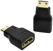 Mini HDMI Male to HDMI Female Plug Adapter Converter Connector for HDTV Monitor