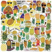 Pineapple Stickers 50PCS for Water Bottle Laptop Computer Phone Tablet Notebook Bicycle Luggage Flasks Bike Refrigerator,Funny Cute Cartoon Fruits Waterproof Decals for Teens Boy Girls Kids Adults