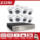 ZOSI H.265+ CCTV Home System Security Camera 8CH DVR 1080P Outdoor Day Night 2TB