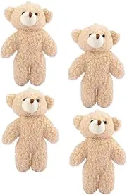 Abaodam 4Pcs Plush Bear Keychain Charms Cute Stuffed Animals Pendant Adorable Home Decor Bag Ornaments for Keys Backpacks