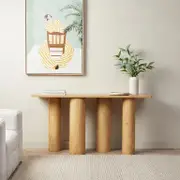 Otis Chunky Leg Console Table - Natural