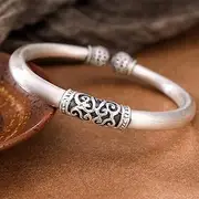 [PAREKS] Fashion Silver Woman Cuff Bracelet Flower Bangle Girls Party Jewelry Gifts (Color : Clear)