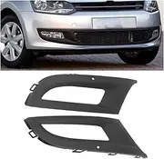 1/2Pcs Car Front Bumper Fog Lamp Grille Cover Compatible For VW Polo 6R MK5 2009 2010 2011 2012 2013 2014 2015 6R0853665D 6R0853666D(Left)