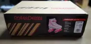 Roller Derby Firestar Youth Girl's Quad Roller Skates size 12 White Pink