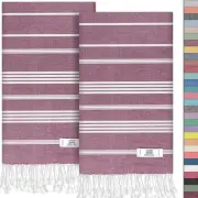 Hand Towels - Set of 2 | 18" x 30" - Decorative Turkish Hand Orchid Sultan