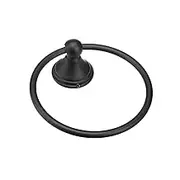Amazon Basics AB-BR807-FB Towel Ring-Modern, 1-Piece, 20cm, Flat Black