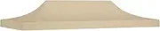 Beige 6x3 m Heavy Duty Party Tent Roof, Waterproof & UV Resistant Gazebo Canopy Replacement Cover, Fits Universal Patio Structures
