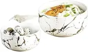 Marble Ceramic Bowl Home Tableware Set Nordic Style Porcelain Breakfast Rice Dinner Noodle Soup Round Bowls Kitchen Accessories 大理石陶瓷碗家用餐具套装北欧风格瓷质早餐米饭晚餐面汤圆碗/534