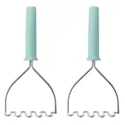 2PK Kitchenaid Soft Grip Metal Masher Potato Mash Cooking Utensil Mineral Water