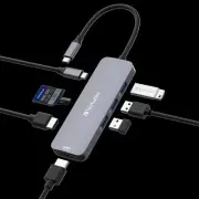 Verbatim USB-C Pro Multiport Hub 8 Ports,2 x HDMI, 3 x USB-A 3.2 Gen1, 1 x SD...