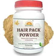 SriSatymev ® Hair Pack of Amla, Bhringraj, Shikakai, Hibiscus Powder Mix 200g | Natural Herb For Hair Problems