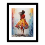 Girl Dress Modern Framed print Art Poster