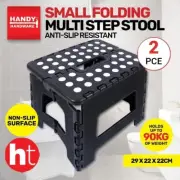 Handy Hardware [2PCE] Step Stool Small Folding Anti-Slip 90KG Capacity